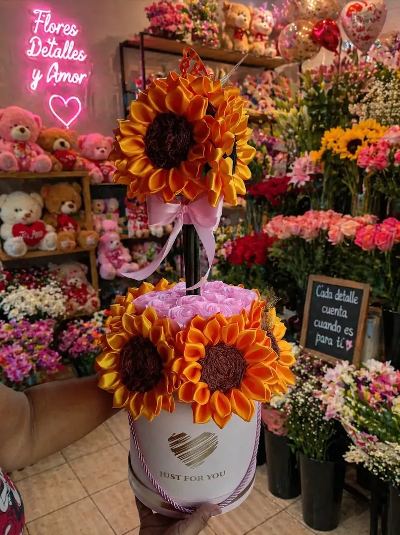 Bouquet de girasol grandes de cinta