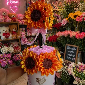 Imagen del producto Bouquet de girasol grandes de cinta