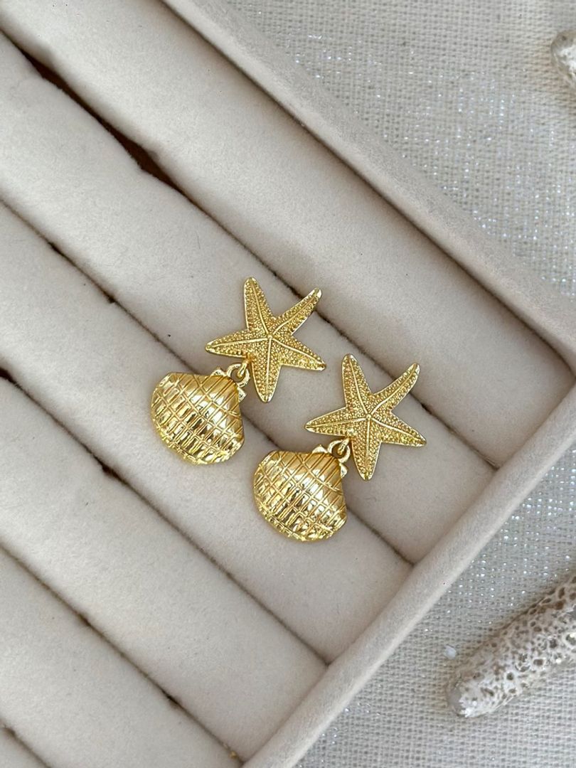 Arete estrella concha 