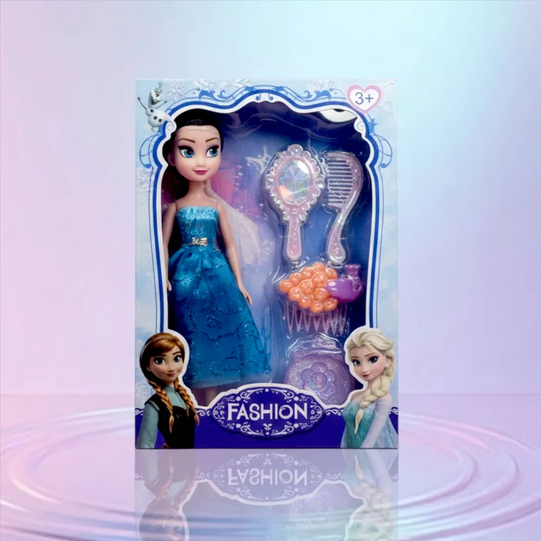 caja muñeca elsa con peinilla