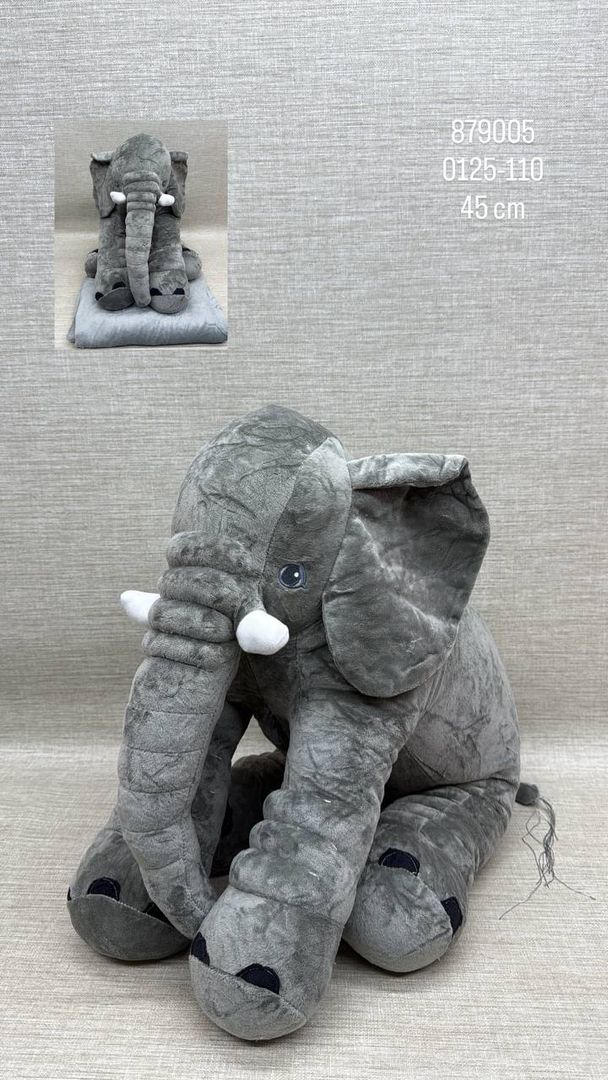PELUCHES CON COBIJA COLOR GRIS 45 CM