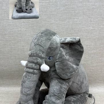 Imagen del producto PELUCHES CON COBIJA COLOR GRIS 45 CM