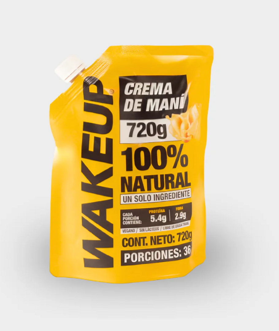 MANTEQUILLA DE MANI NATURAL WAKE UP X 720GR