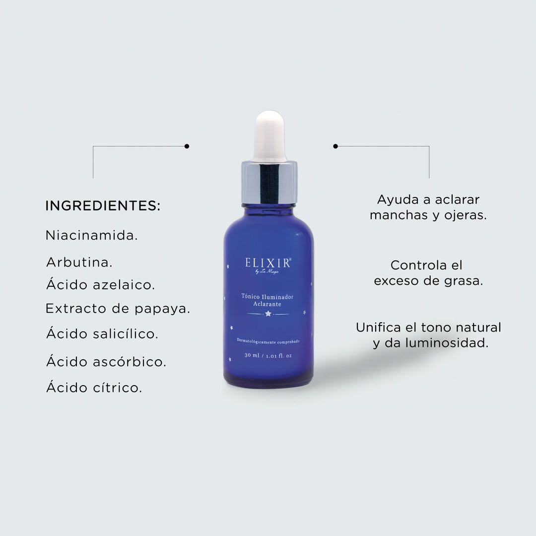Tonico facial antimanchas y Acne de Elixir by La Maga 