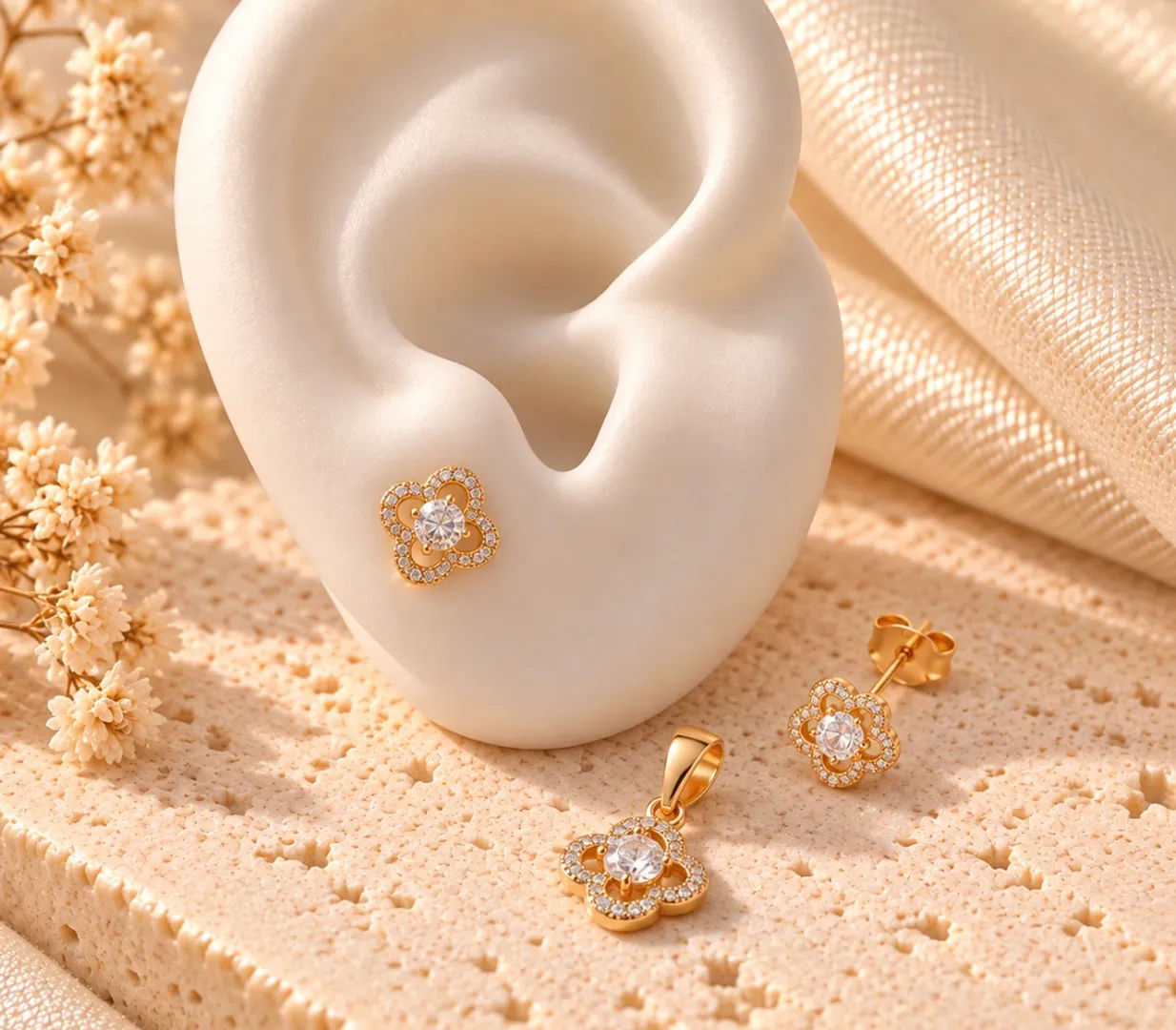 Set vancleef cristal dije y topo