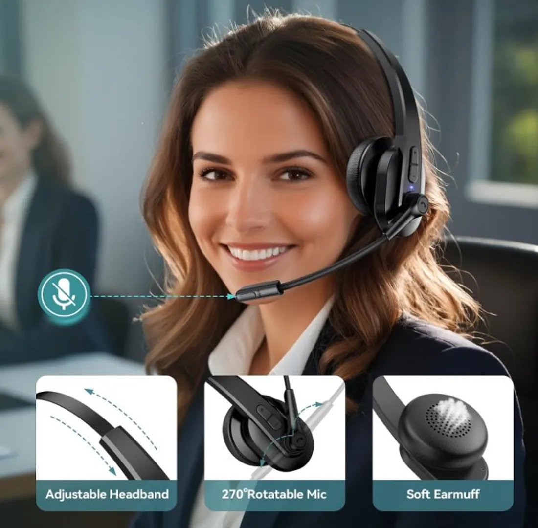 Diadema Sarevile Monoauricular Bluetooth e Inalámbrica con receptor