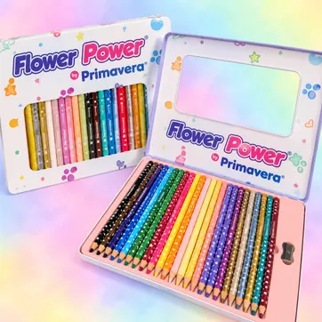 Imagen del producto Colores flower power caja metalica x 24