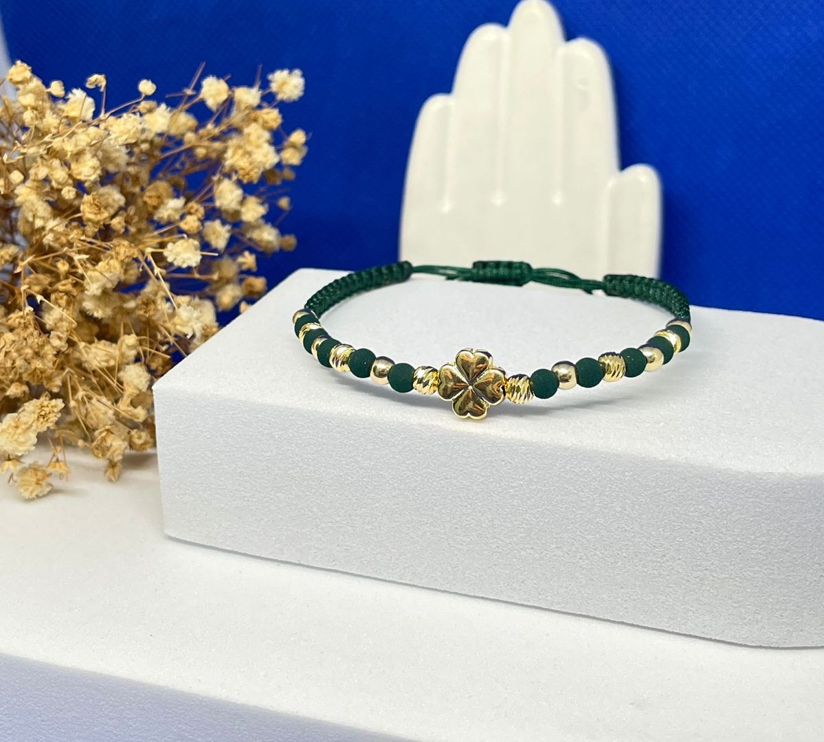 Pulsera trebol balin 4mm liso e italy