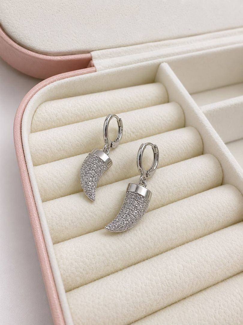 Aretes Cuerno Brillante