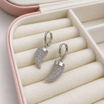 Imagen del producto Aretes Cuerno Brillante