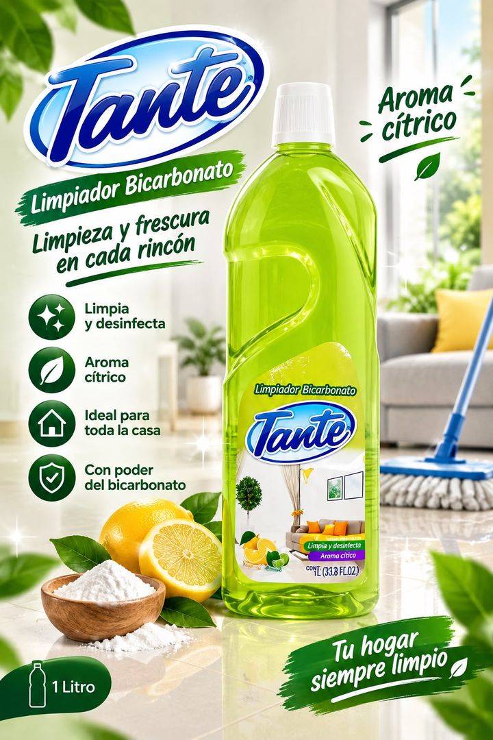 LIMPIADOR BICARBONATO NARANJA LIMÓN TANTE X 1.5 LITROS