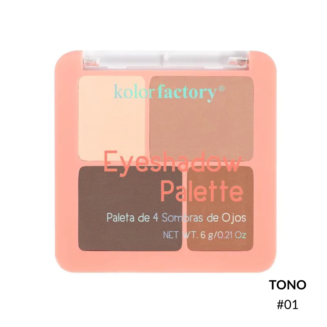 PALETA DE SOMBRAS X4 KOLOR FACTORY