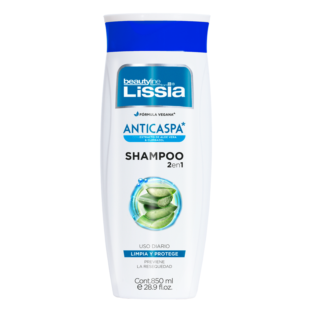 SHAMPOO ANTICASPA 2 EN 1 LISSIA X 850ML