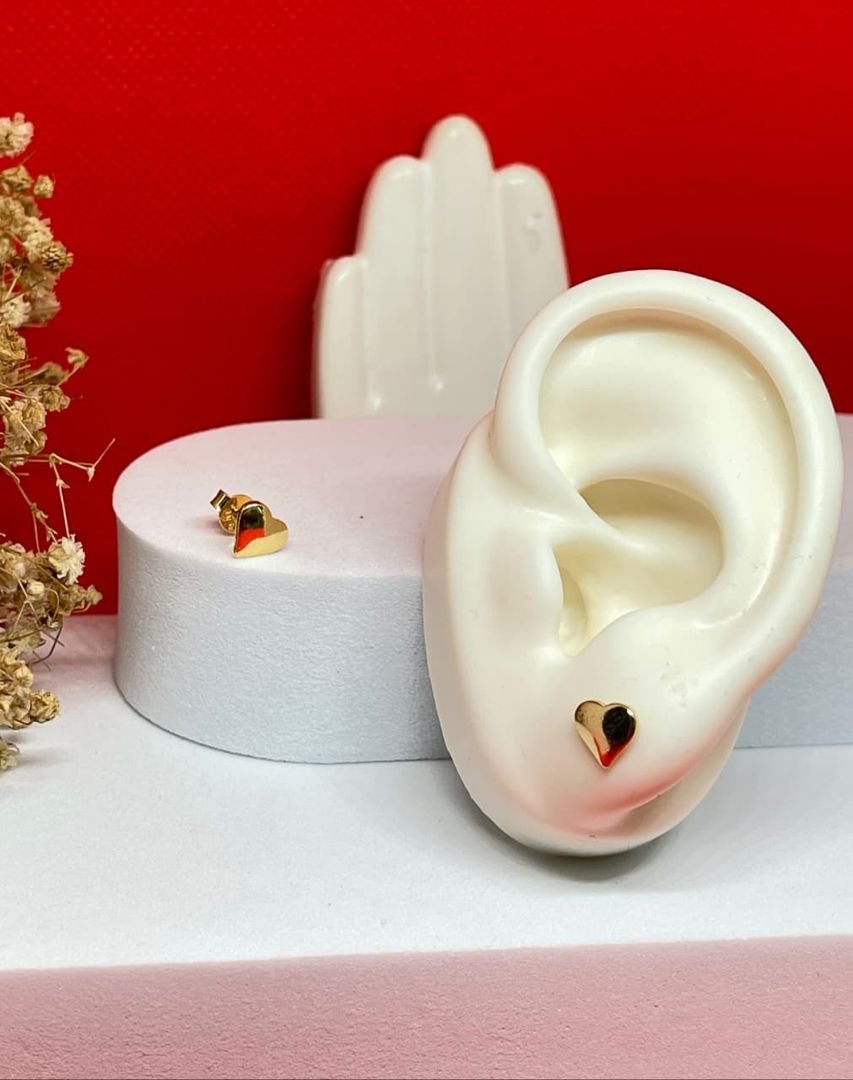 Topos corazon lisos 7mm planos