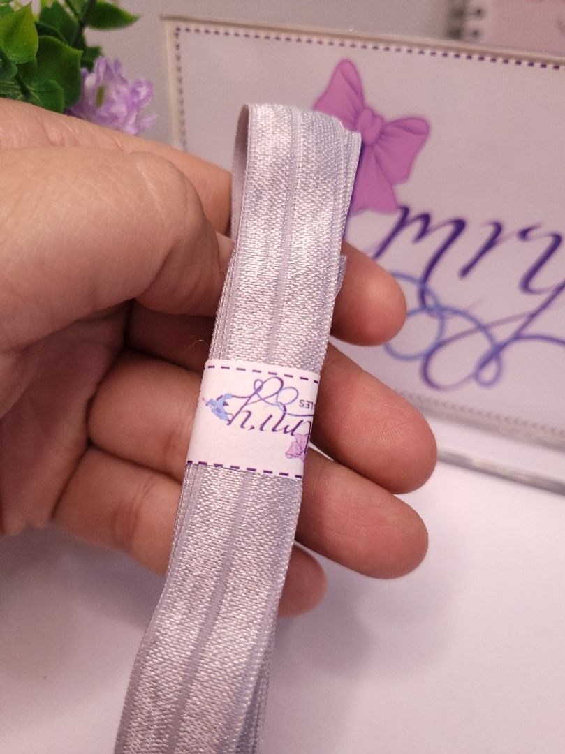 Sesgo Satinado Plateado 1.5cm 