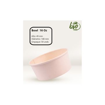    X. BOWL 16 OZ BIOFORM CARTON PAQ X 50 UND  - imagen 1