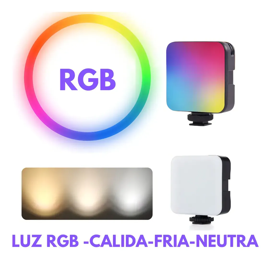 ESTABILIZADOR TRIPODE LUZ LED RGB CON MICROFONO AY-49RGB