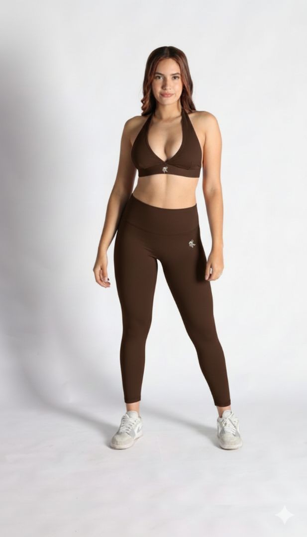Leggings sin costura delantera tiro alto Lycra