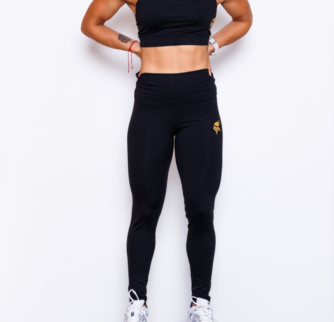 Leggings tiro alto tela Lycra 