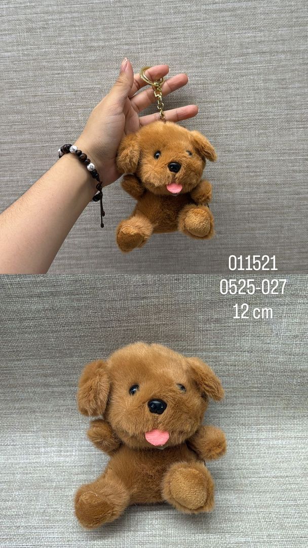 LLAVERO DE PERRITO COLOR MARRÓN CLARO
