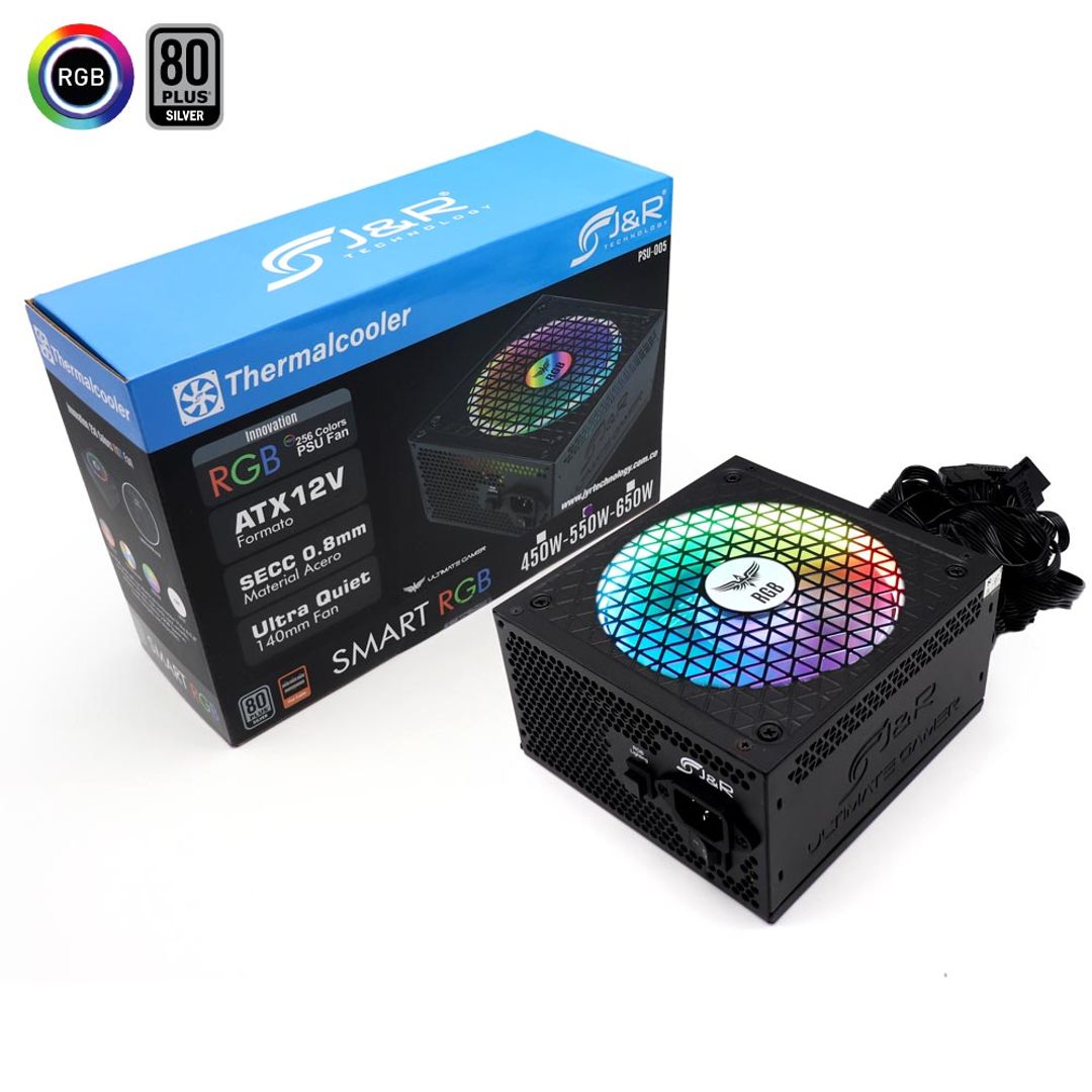Fuente de Poder Gamer 450W RGB JYR