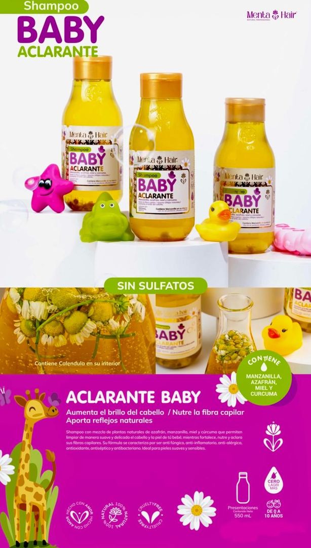 MENTA HAIR SHAMPOO BABY ACLARANTE
