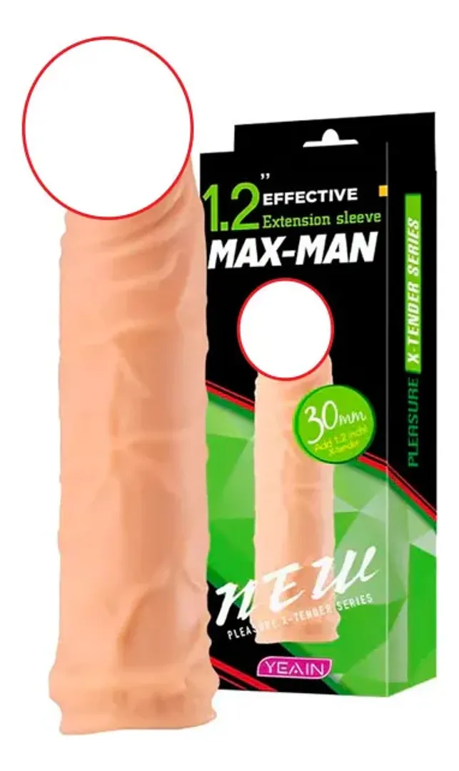 FUNDA EXTENSORA JUGUETE SEXUAL ALARGADORA REALISTA MAX MAN 
