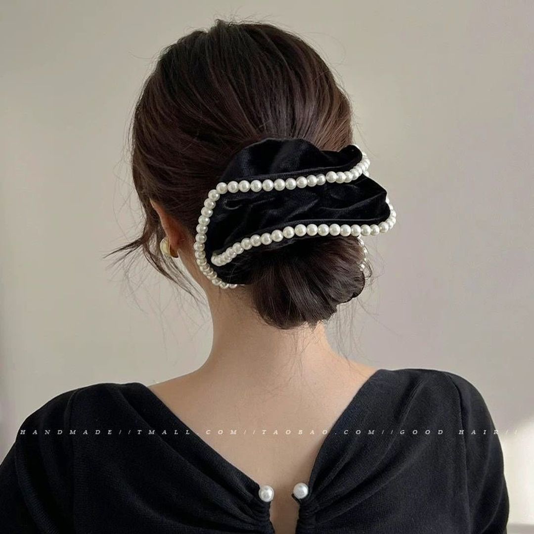 Scrunchie perlas 