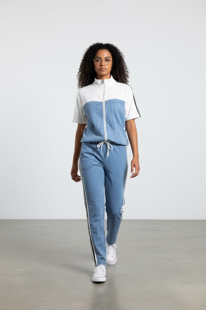 CONJUNTO DENIM MANGA CORTA