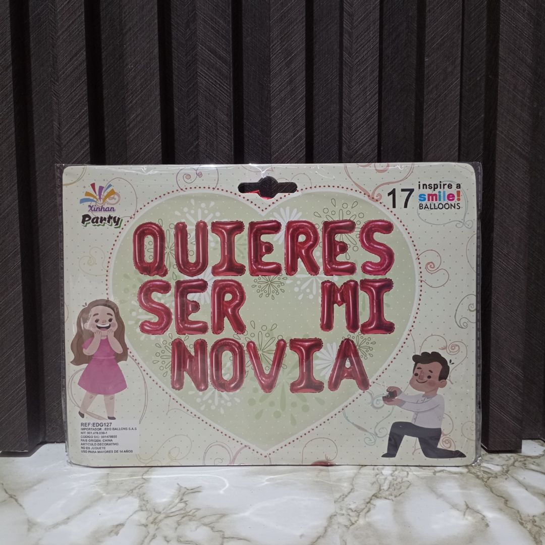 LETRERO QUIERES SER MI NOVIA 16”