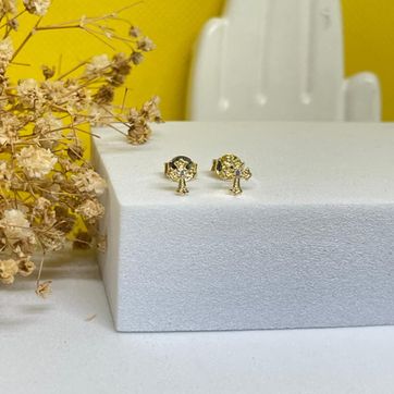 Topos cruz micro circon cristal tallada - imagen 1