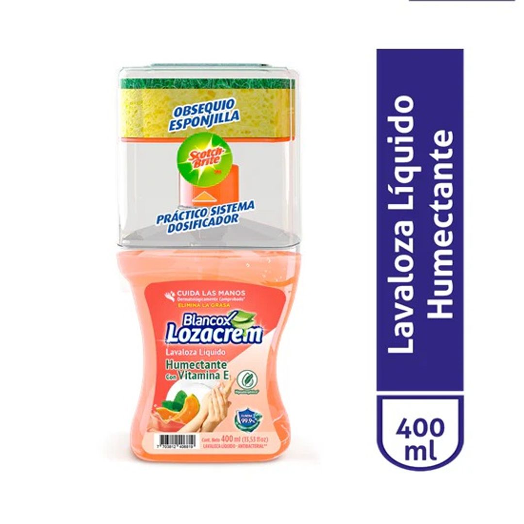  O. LOZACREM LIQUIDO CON VITAMINA X 400 ML + ESPONJA