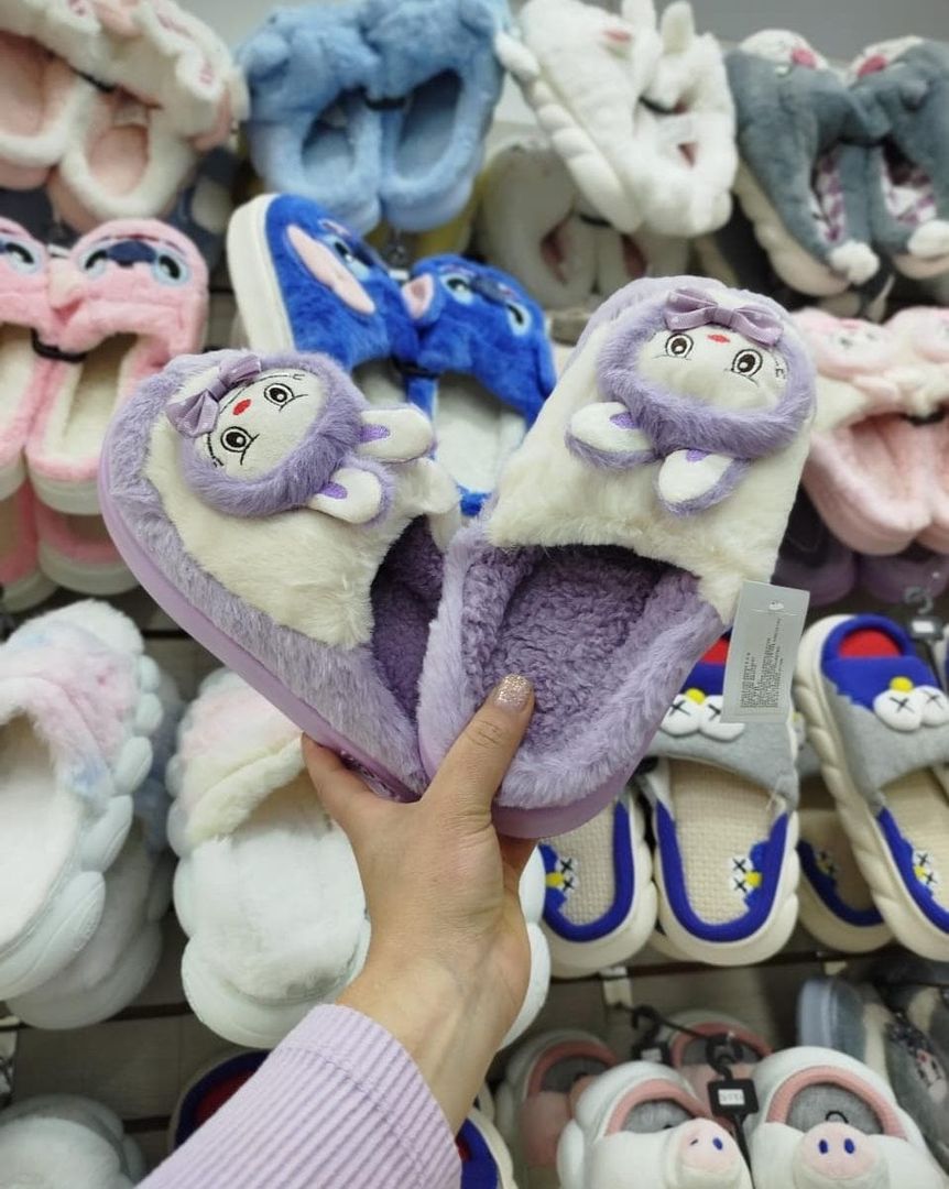 PANTUFLAS LABUBU LILA