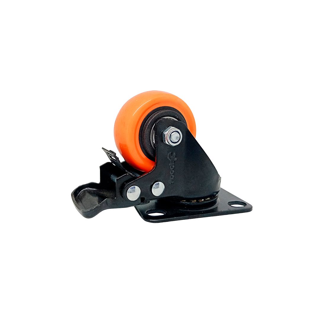 RODACHIN NARANJA PVC CON FRENO FOCCI