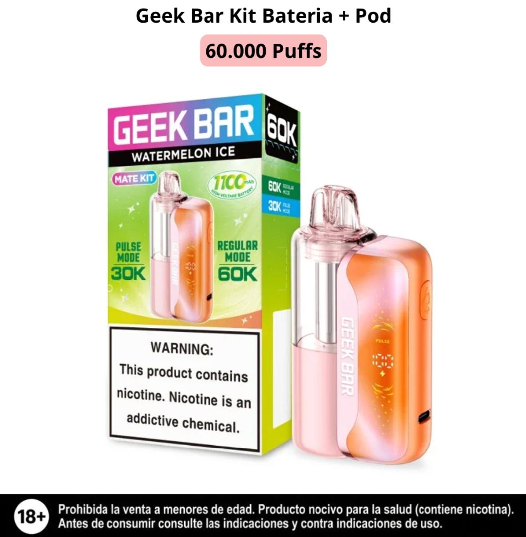 Geek Bar Kit Watermelon Ice 60.000 Puffs Bateria Y Pod