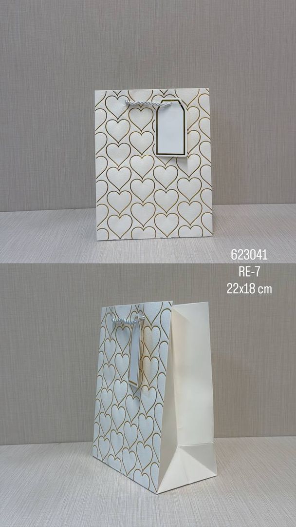 BOLSA DE REGALO ELEGANTE BLANCA 22X18 CM