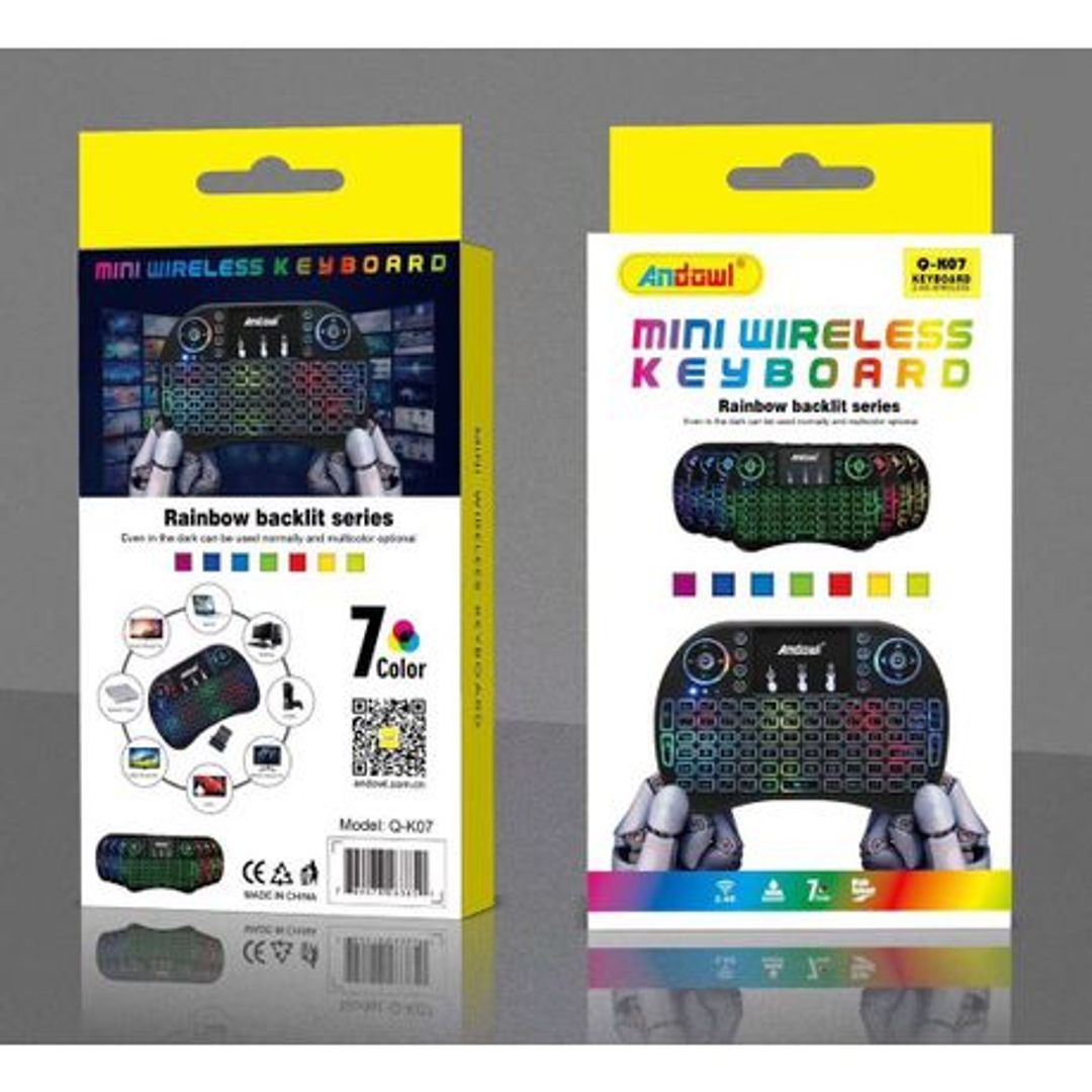 MINI TECLADO LUMINOSO CON MAUSE INCLUIDO 