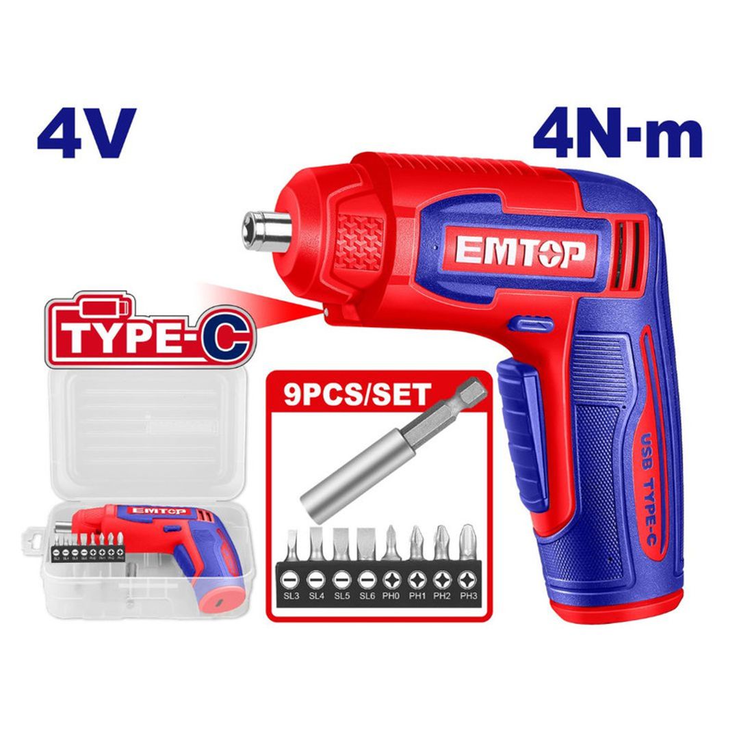 EMTOP ATORNILLADOR INALAM 4N.m + 9PCS SUPER EMTOP
