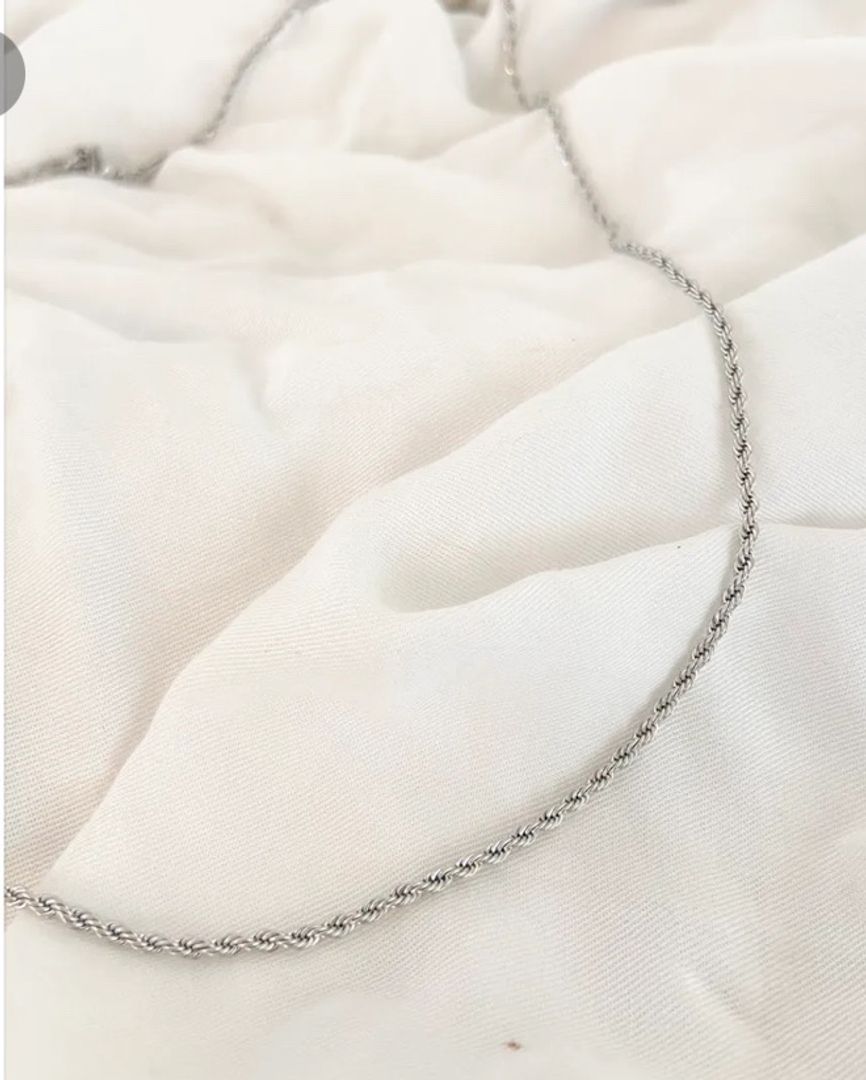 CADENA UNISEX LAZO PLATEADA 