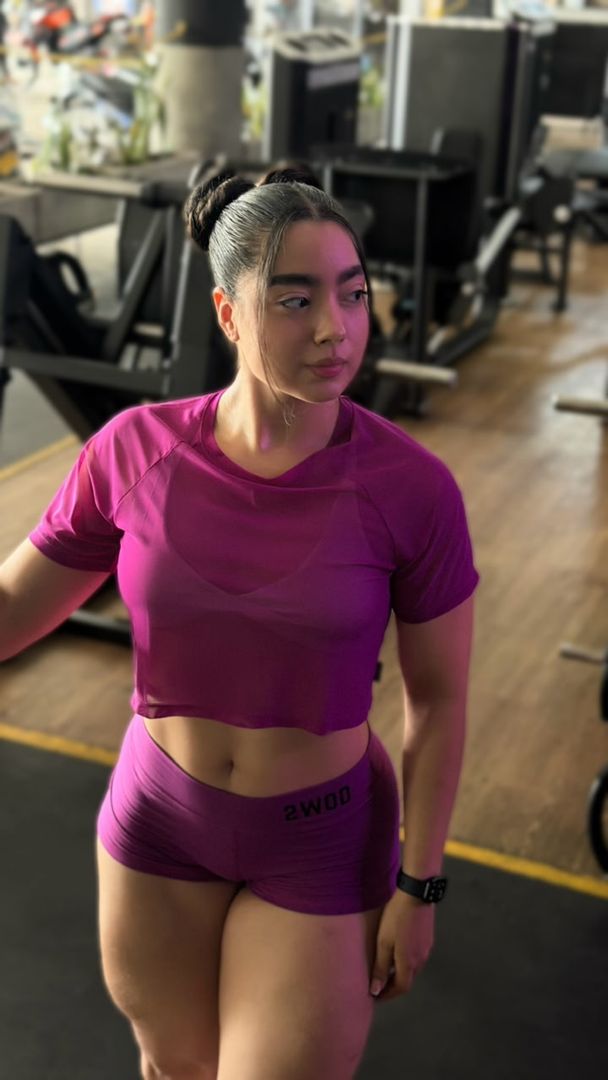 CAMISETA MALLA MORADA