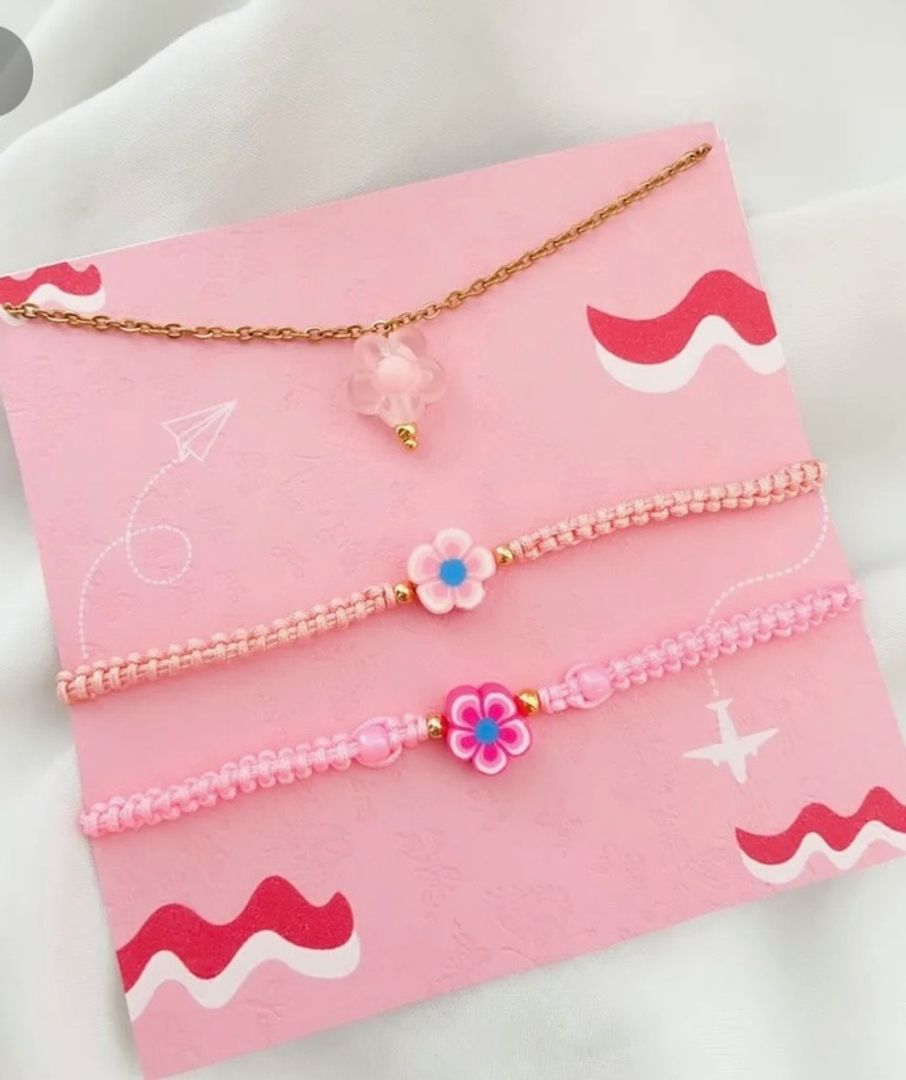 SET COLLAR Y MANILLAS ROSA