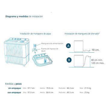 LAV MABE SEMI 13 KG - 29 LBS	 - imagen 7