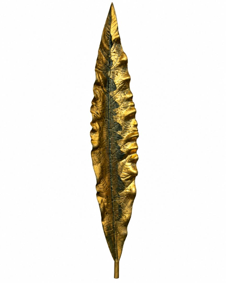 HOJA CANOA DORADA CROMADA
