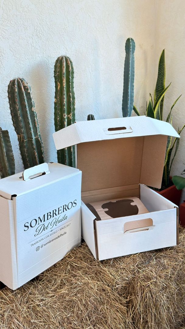CAJA PARA EMPAQUE Y CUIDADO DE SOMBRERO