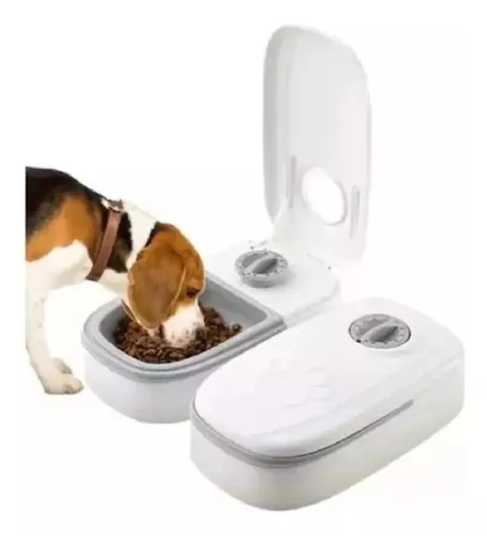 COMEDERO DOBLE CON TEMPORIZADOR DE APERTURA ALIMENTO