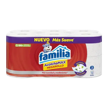 Imagen del producto  Y. PAPEL HIGIÉNICO FAMILIA MEGARROLLO X 12 ROLLOS