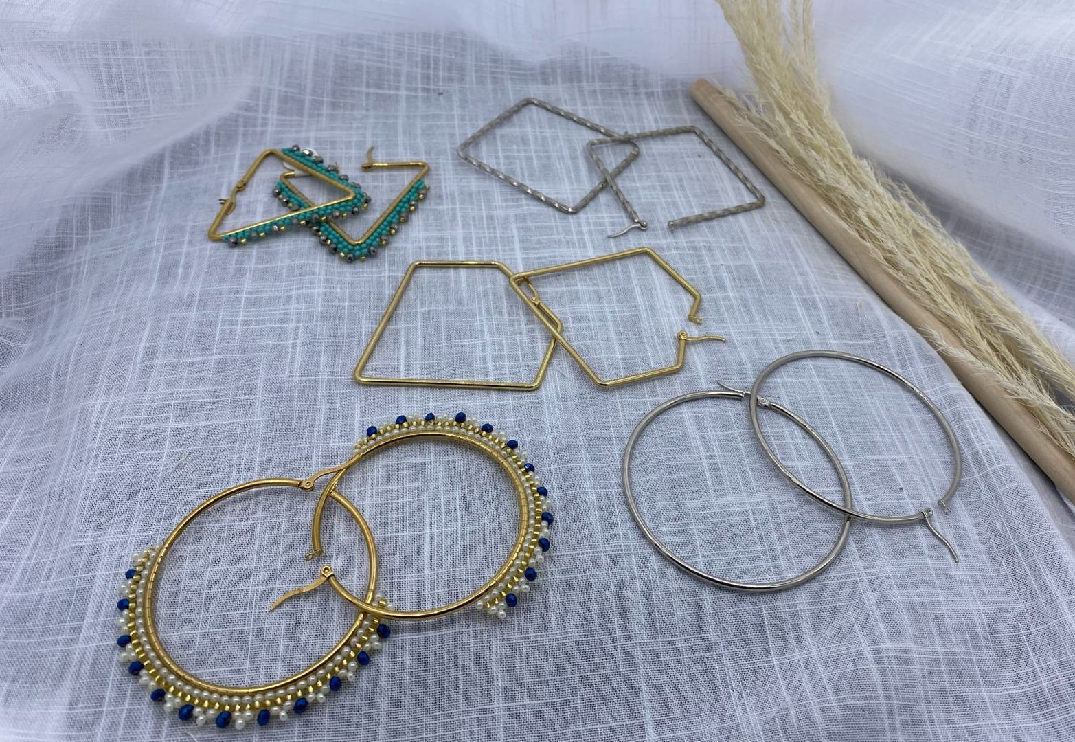 Promoción de candongas, 5 pares, acero 