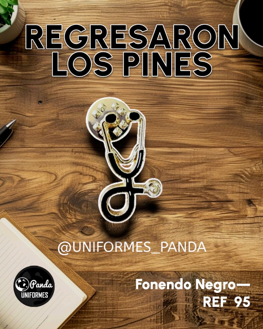 PIN FONENDO NEGRO 