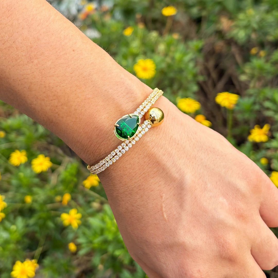 Brazalete Esmeralda Gota