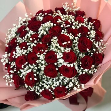 Imagen del producto 50 ROSAS CON YIPSO